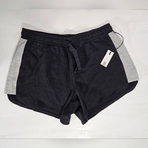 NWT Zelos black and grey lounge shorts women's size large